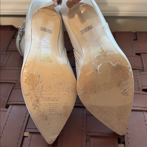 LK Bennett Clover Key Charm Leather Heeled Ankle Boots Bootie size 37 - Picture 9 of 12